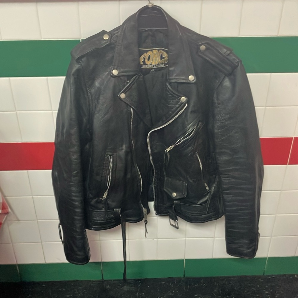 Force , Leather Biker Jacket - image 1